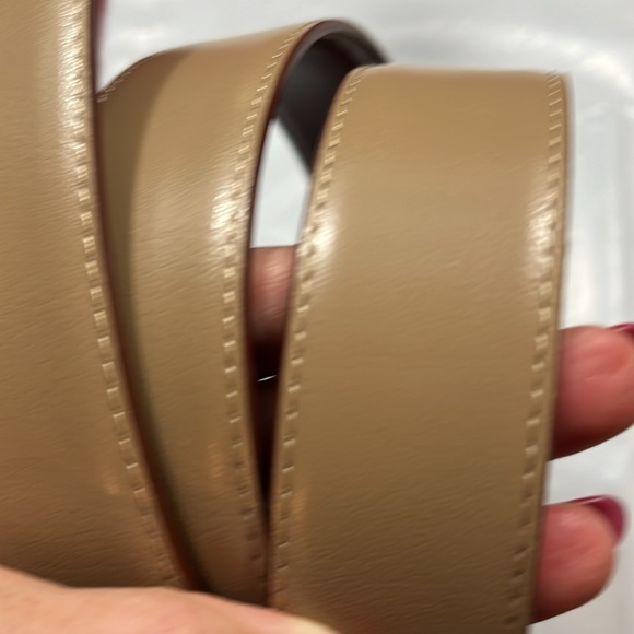 BELTOX FINE TAN/BROWN BELT black buckle Reversible SMOOTH LEATHER 46-50”, 120cm - Picture 7 of 8